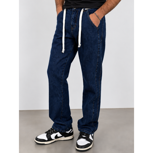 RAGE® Loose Straight Fit Dark Indigo Jeans