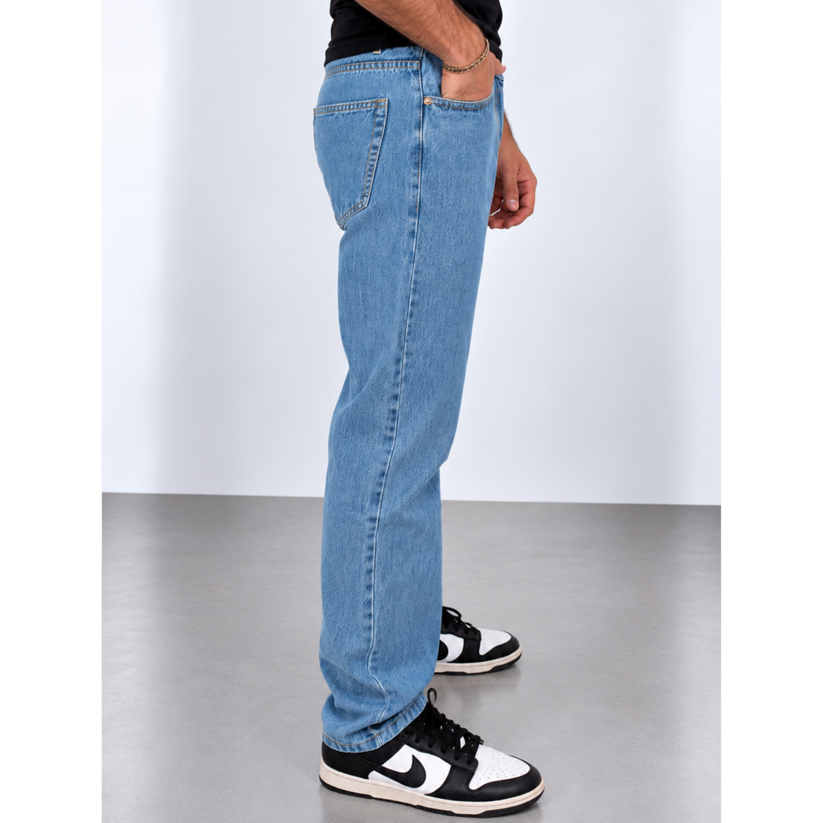 RAGE® Loose Straight Fit Sky Blue Jeans