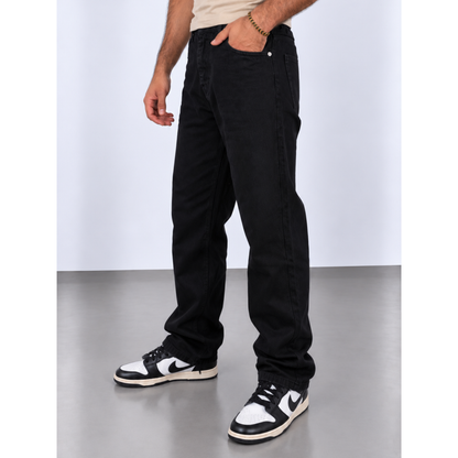 RAGE® Loose Straight Fit Jet Black Jeans