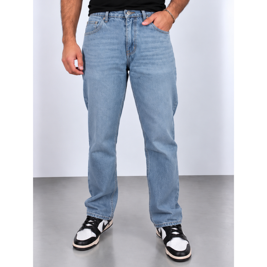 RAGE® Light Blue Loose Straight Fit Jeans
