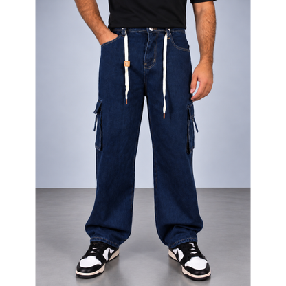 Super Baggy Fit Cargo - Dark Wash Jeans