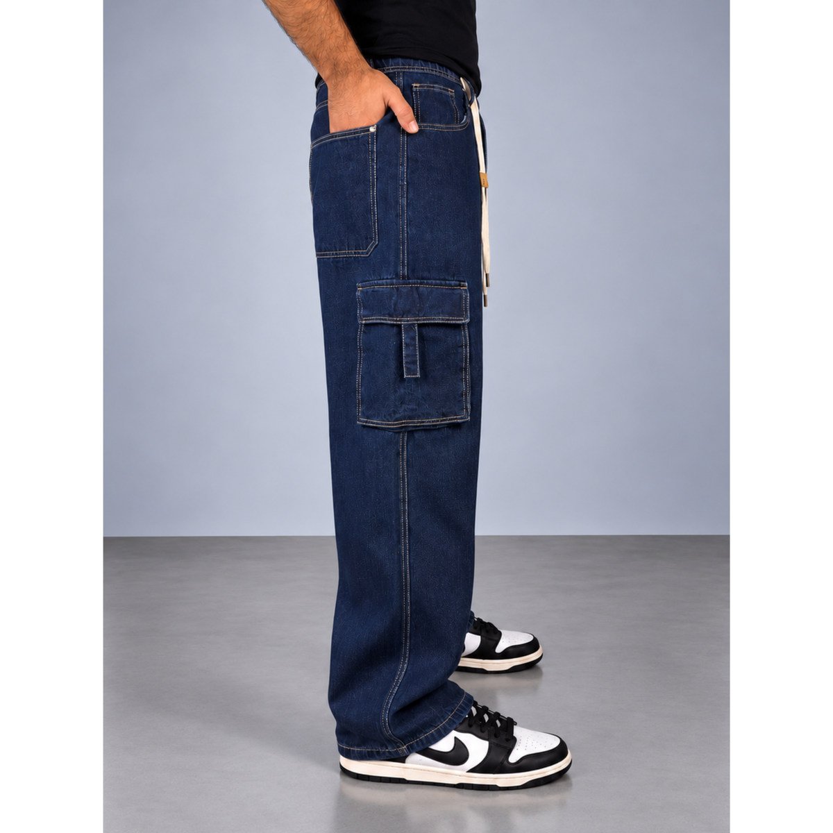 Super Baggy Fit Cargo - Dark Wash Jeans
