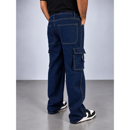 Super Baggy Fit Cargo - Dark Wash Jeans